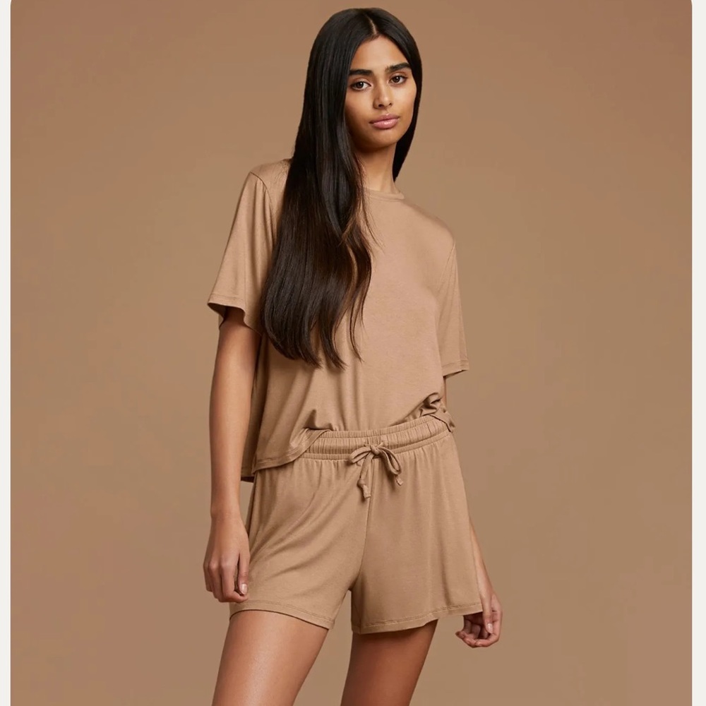 nuuds shirt & short pj set